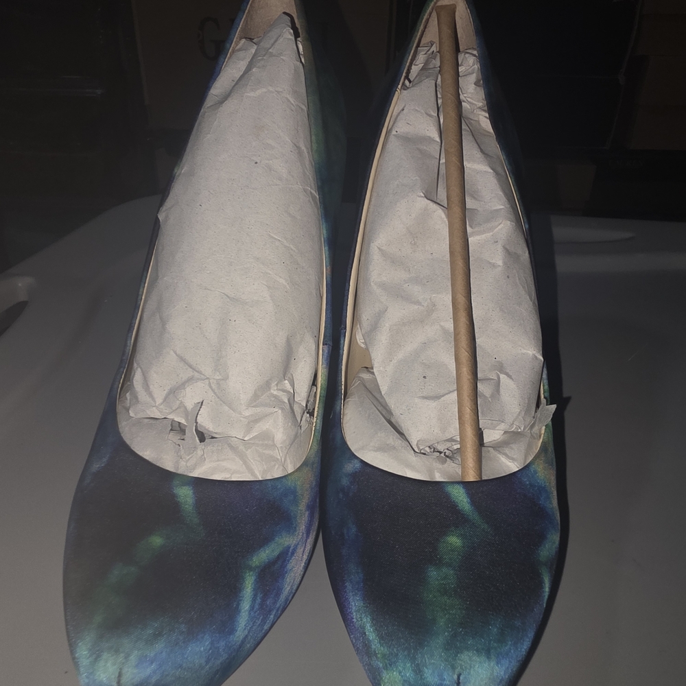 Jessica Simpson Vibrant Blue and Green Heels